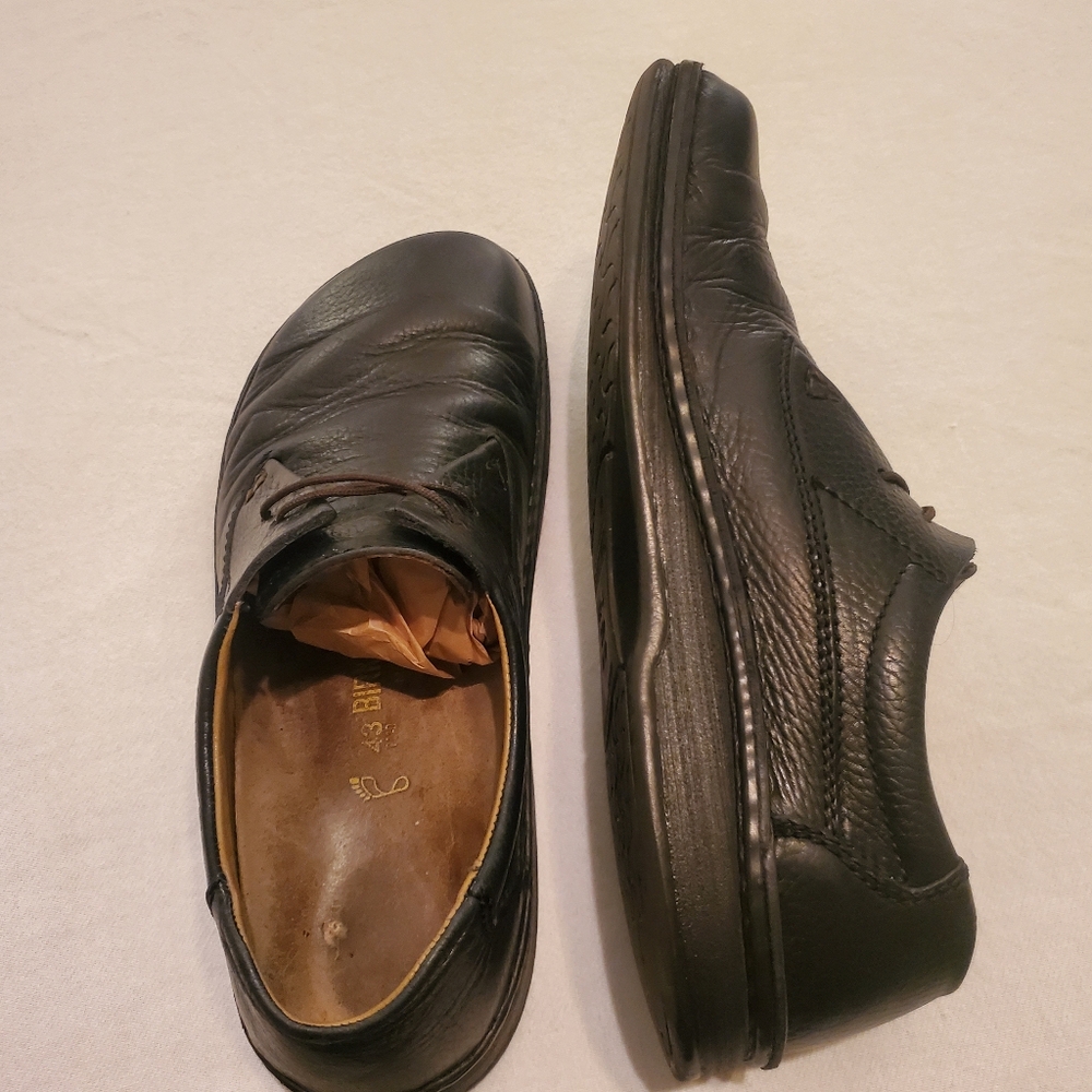 BIRKENSTOCK Vintage Footprint Memphis‎ Black Leather Oxford Derby Shoes Men's 10 - Picture 6 of 11